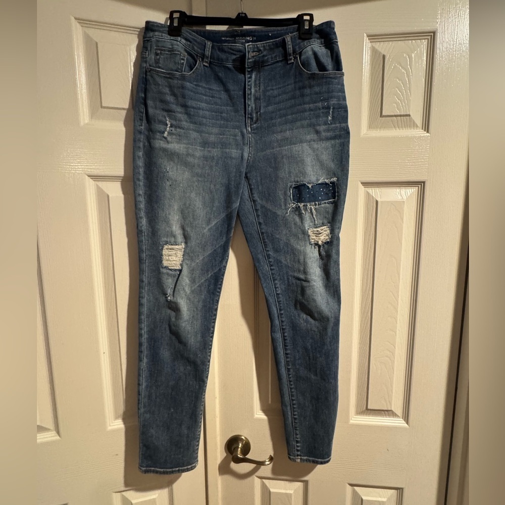 Chico's Distressed Ankle Jeans